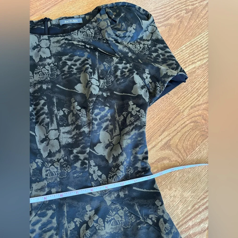 ZAC POSEN Black Floral Jacquard Dress (Fits XS) - Picture 5 of 8